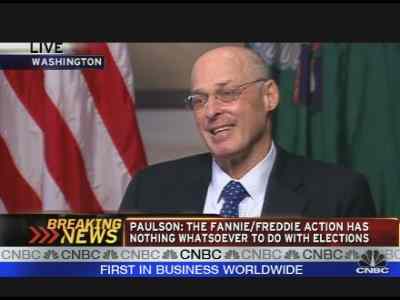 Paulson on Fannie Mae/Freddie Mac